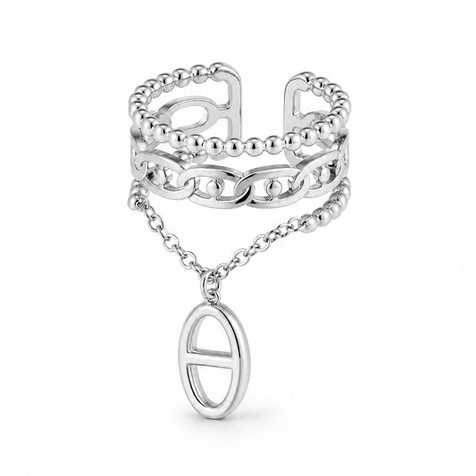 Auréa – bague chaîne marine ajustable