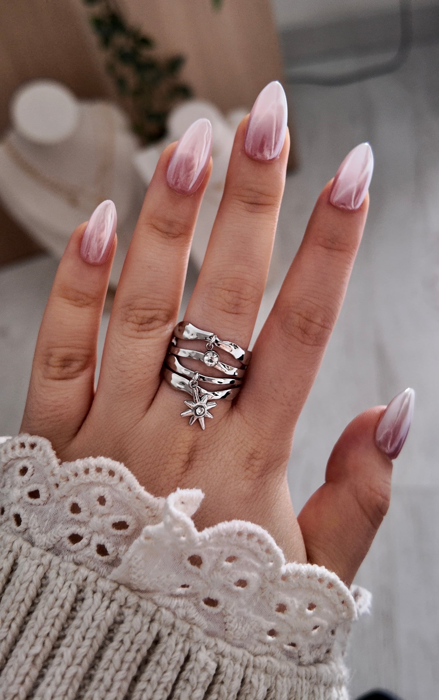 Mavie – bague ajustable étoile & zircon