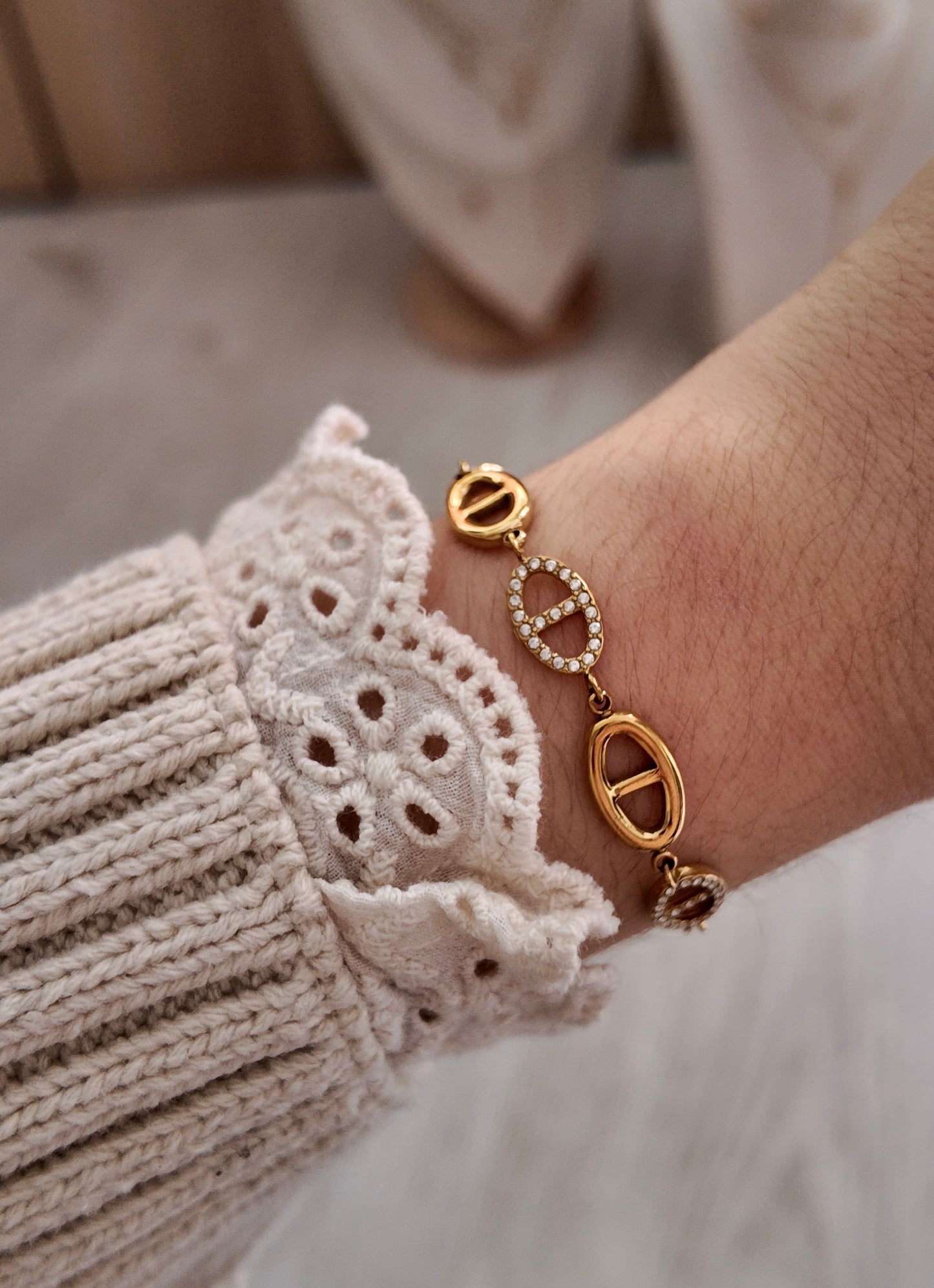 Valora - bracelet ajustable maillon ovale