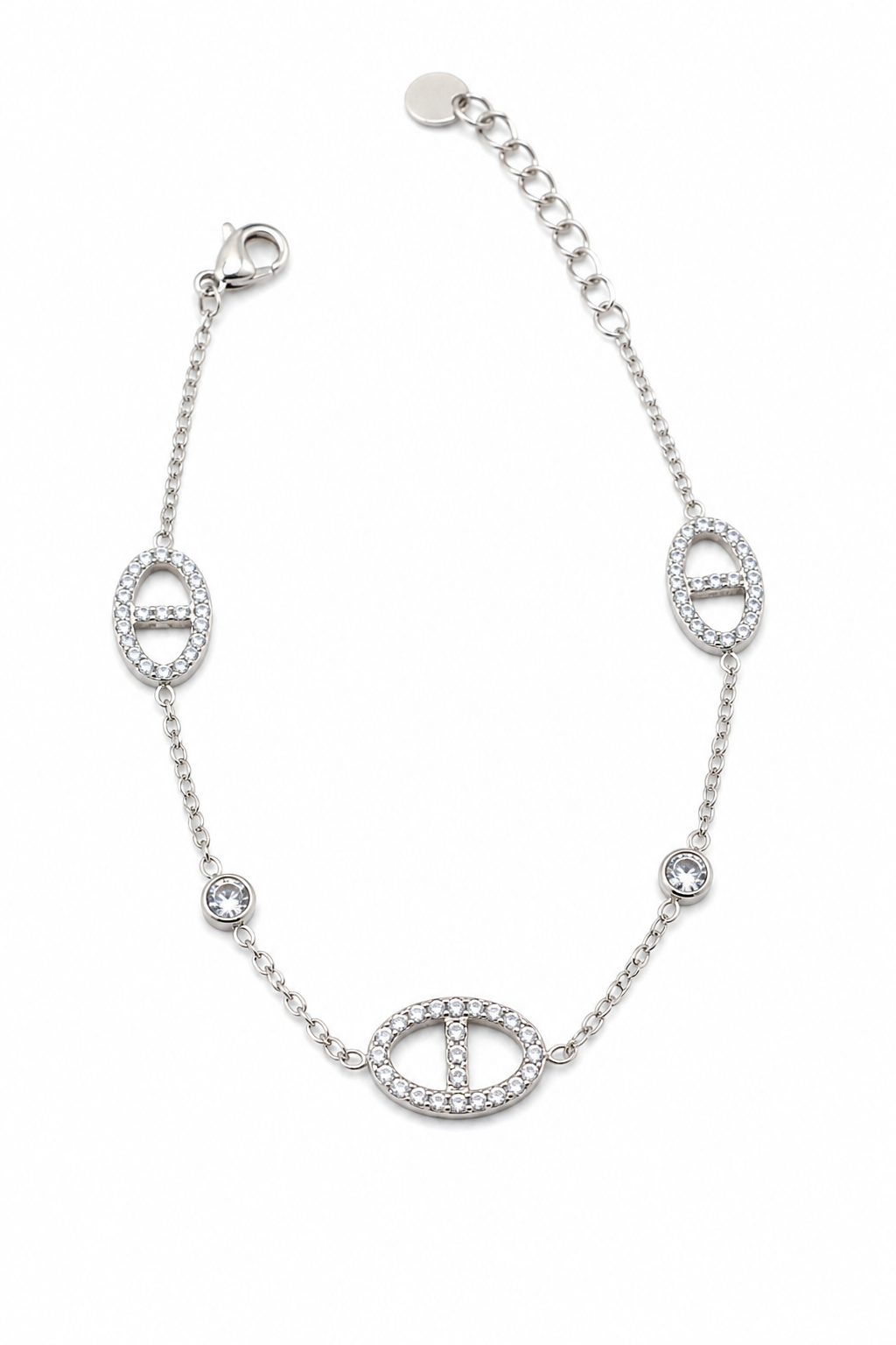 Léora - bracelet doré maille marine sertie de strass