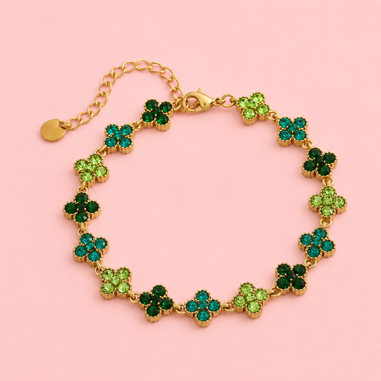 Chance - bracelet trèfles éclat