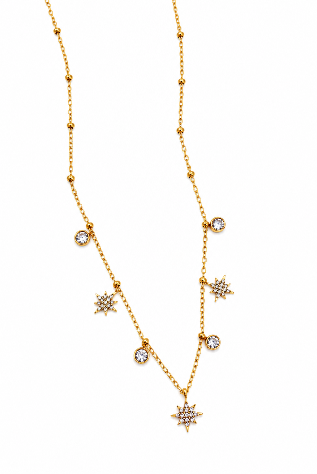 Iséa – collier ras du cou étoiles & zircon