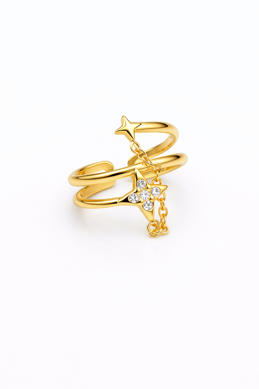 Stella - bague dorée ajustable étoile