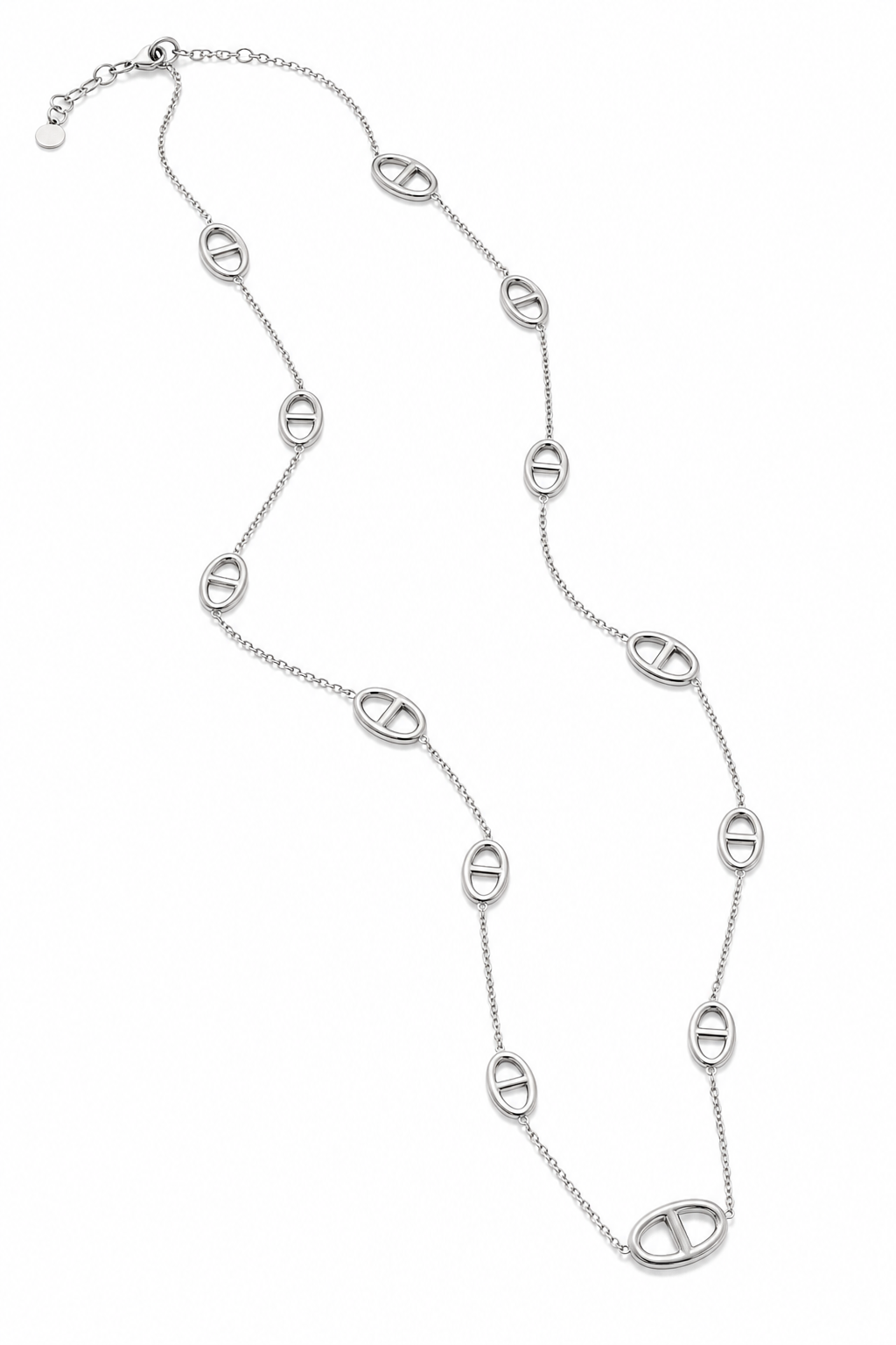 Camélia – collier sautoir maille marine épaisse