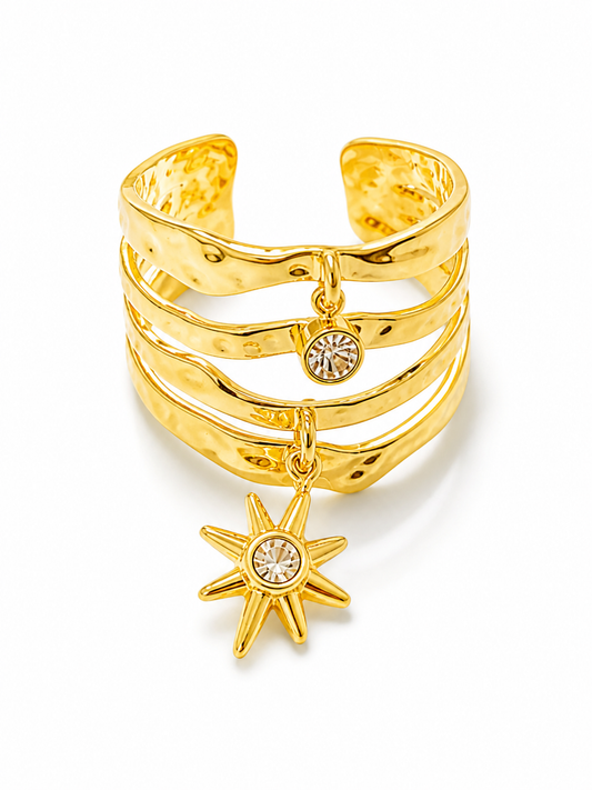 Mavie – bague ajustable étoile & zircon