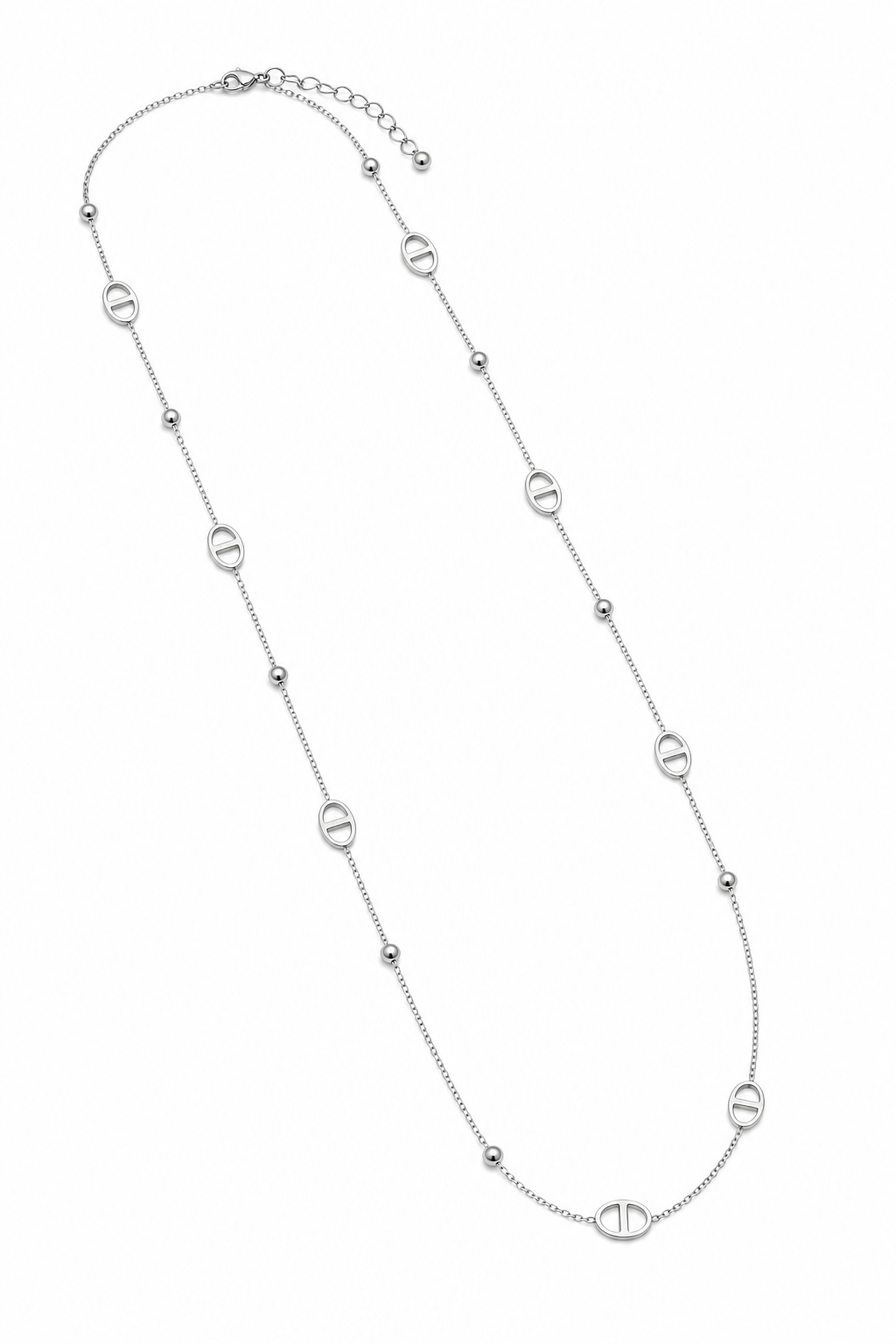 Élena – collier sautoir maille marine