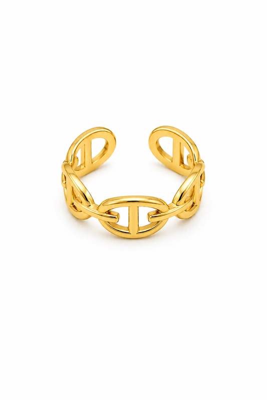 Elora - bague dorée chaîne ajustable