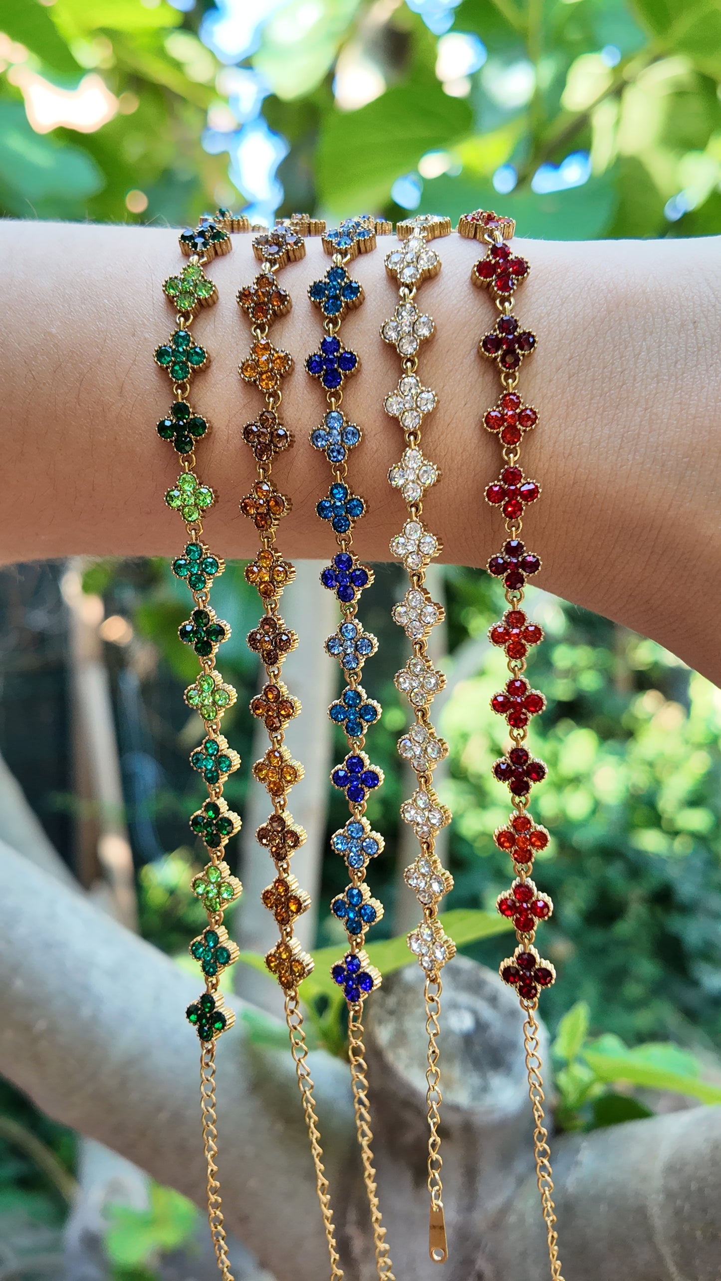 Chance - bracelet trèfles éclat