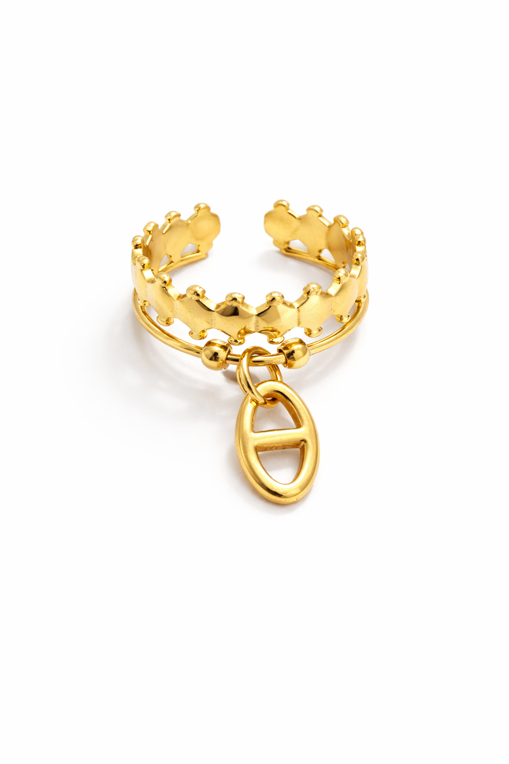 Esila - bague dorée ajustable minimaliste