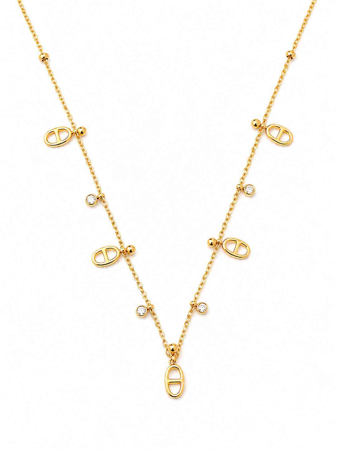 Alma – collier ras du cou maille marine