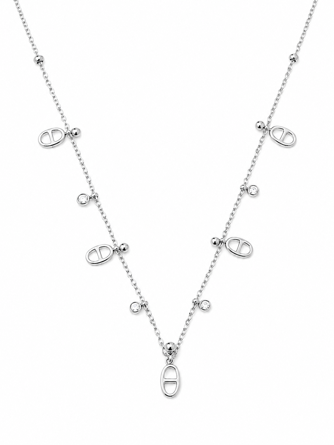 Alma – collier ras du cou maille marine