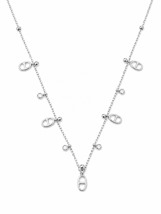 Alma – collier ras du cou maille marine