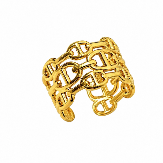 Soreya – bague maille marine