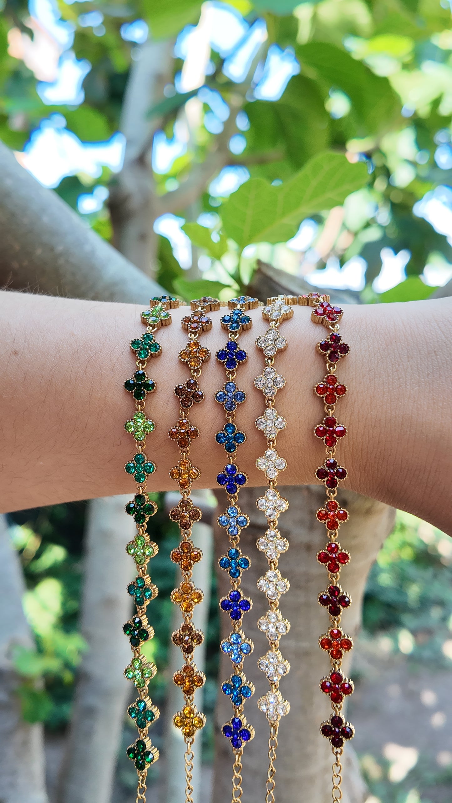 Chance - bracelet trèfles éclat