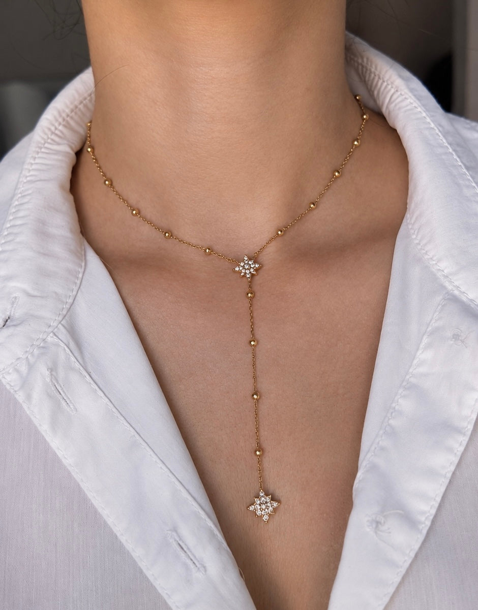 Étoya – collier Y étoilé