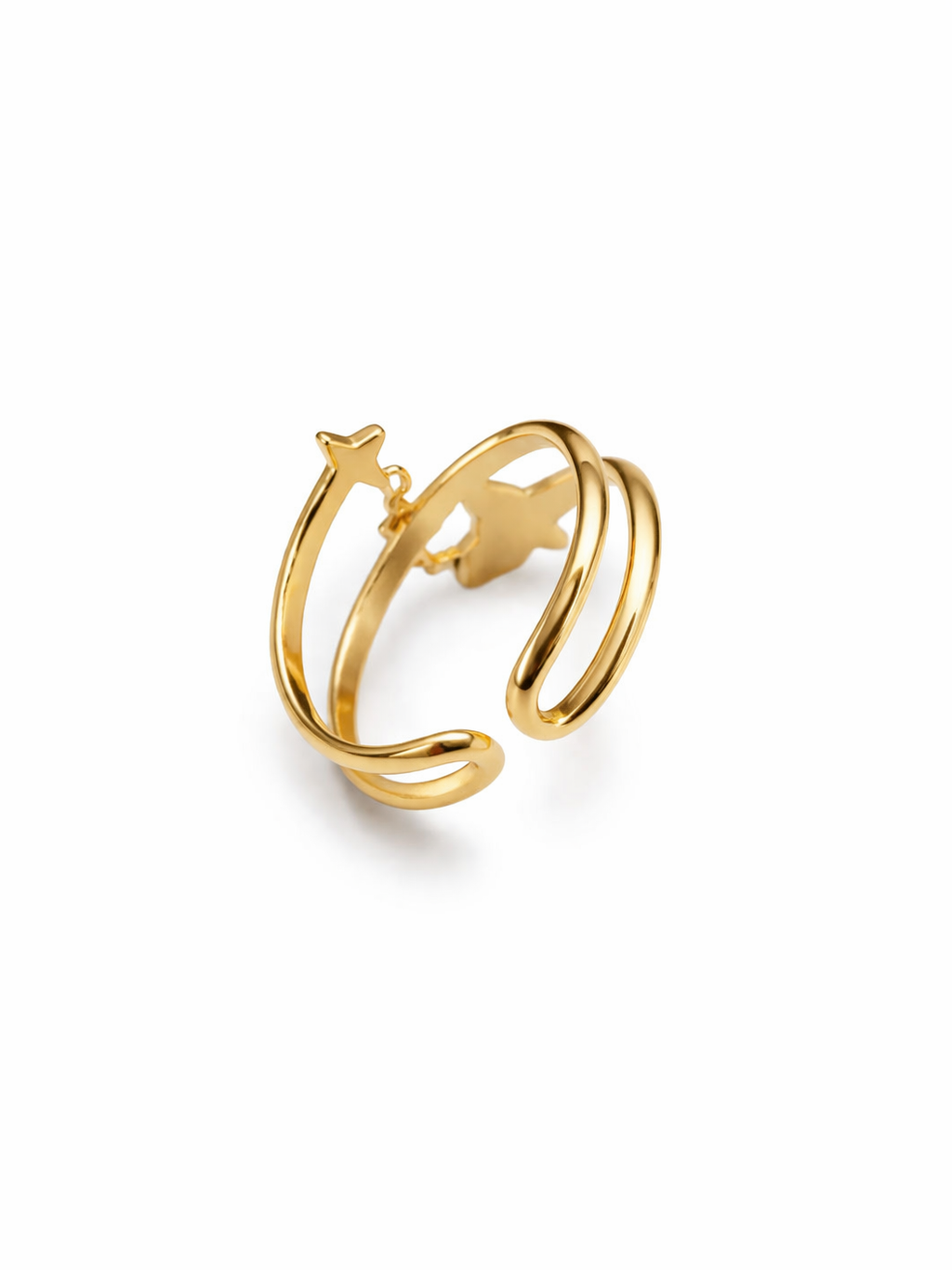 Stella - bague dorée ajustable étoile