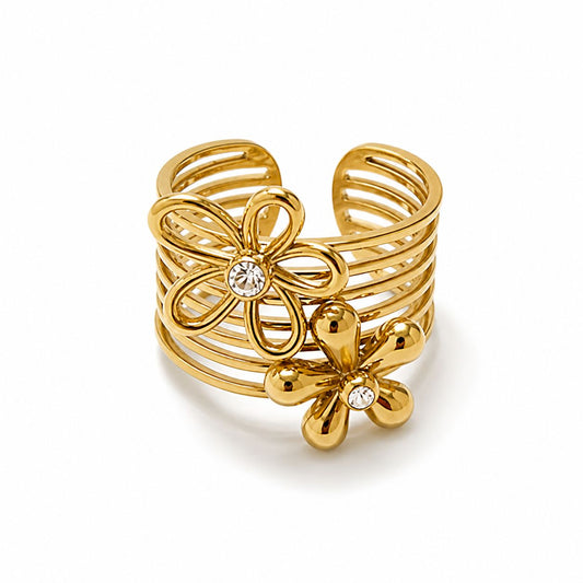 Floria - bague ajustable fleurs