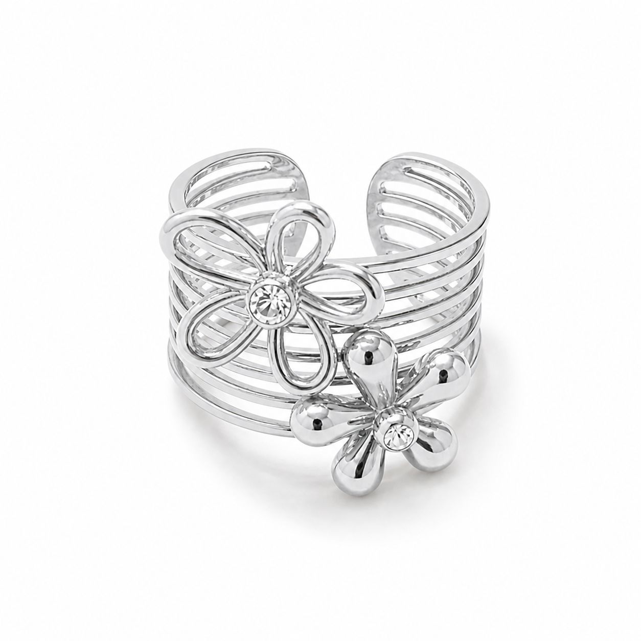 Floria - bague ajustable fleurs