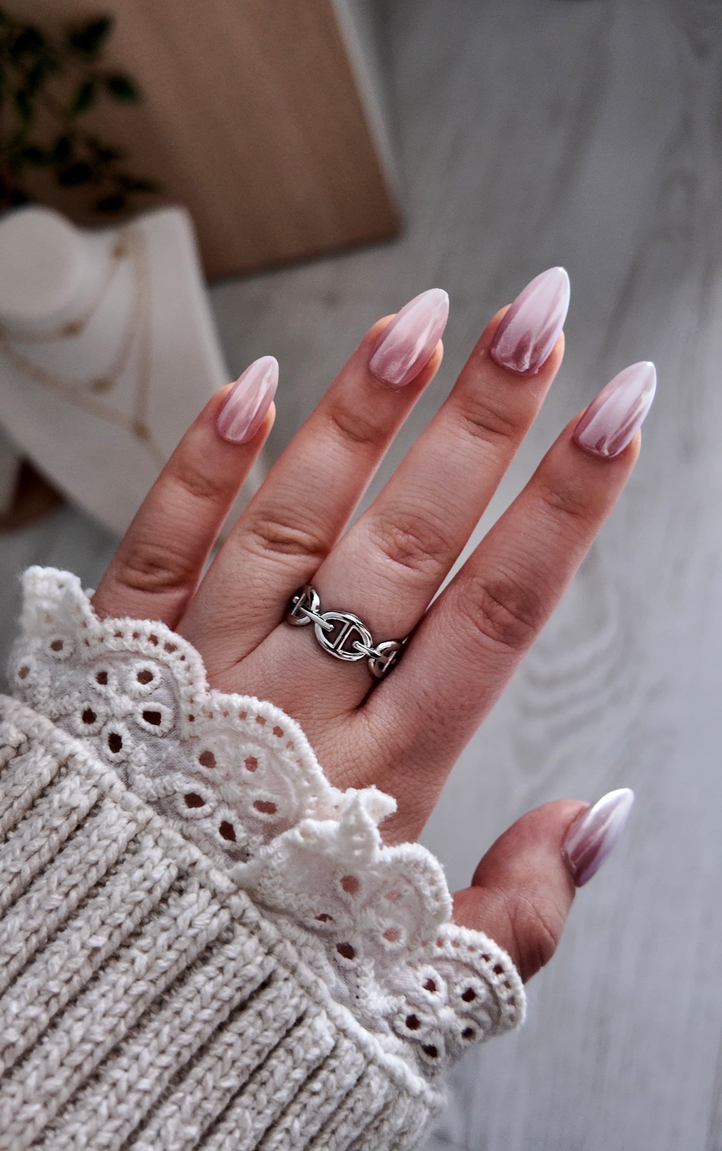 Elora - bague dorée chaîne ajustable