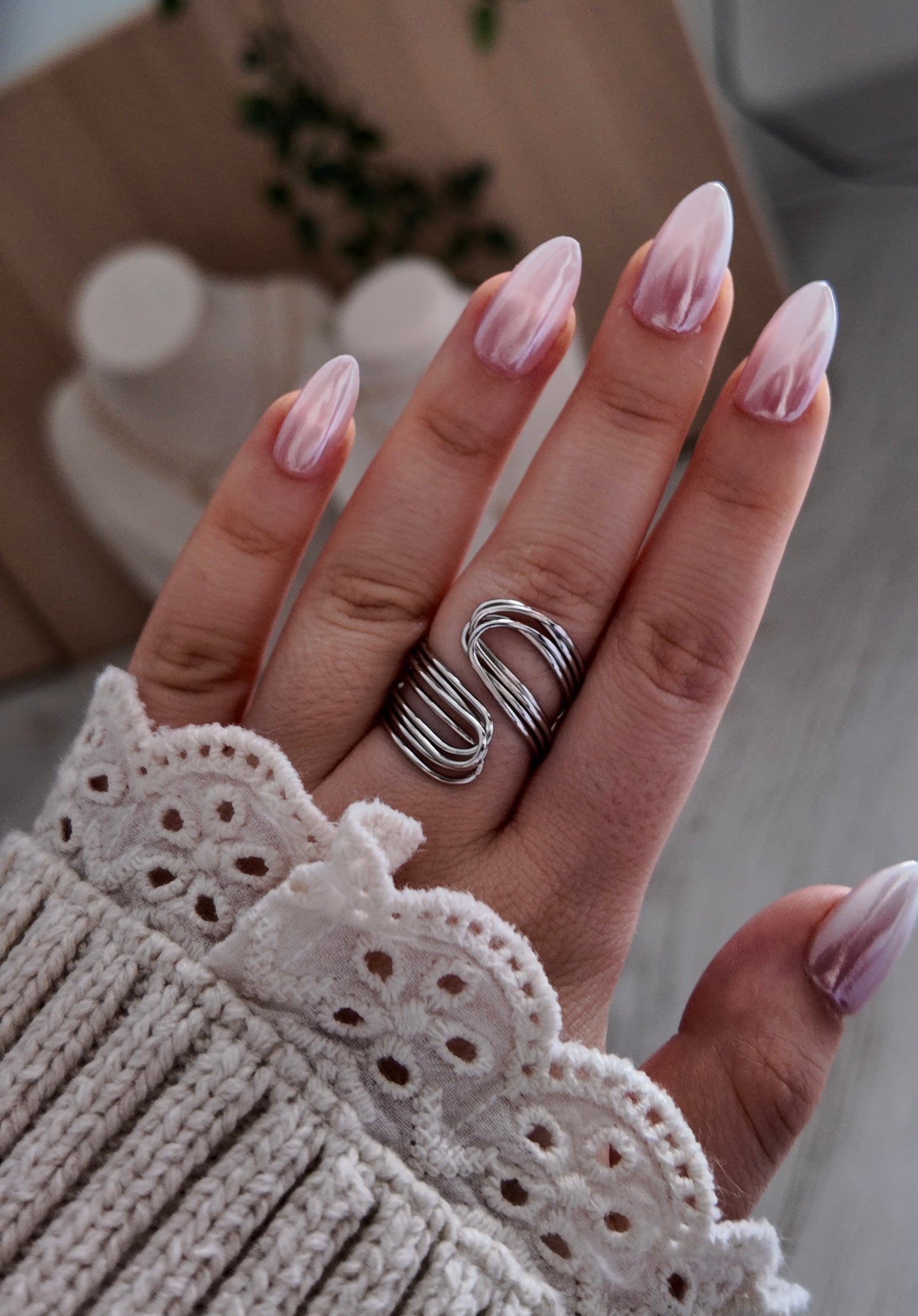 Élina - bague ajustable multi-rangs