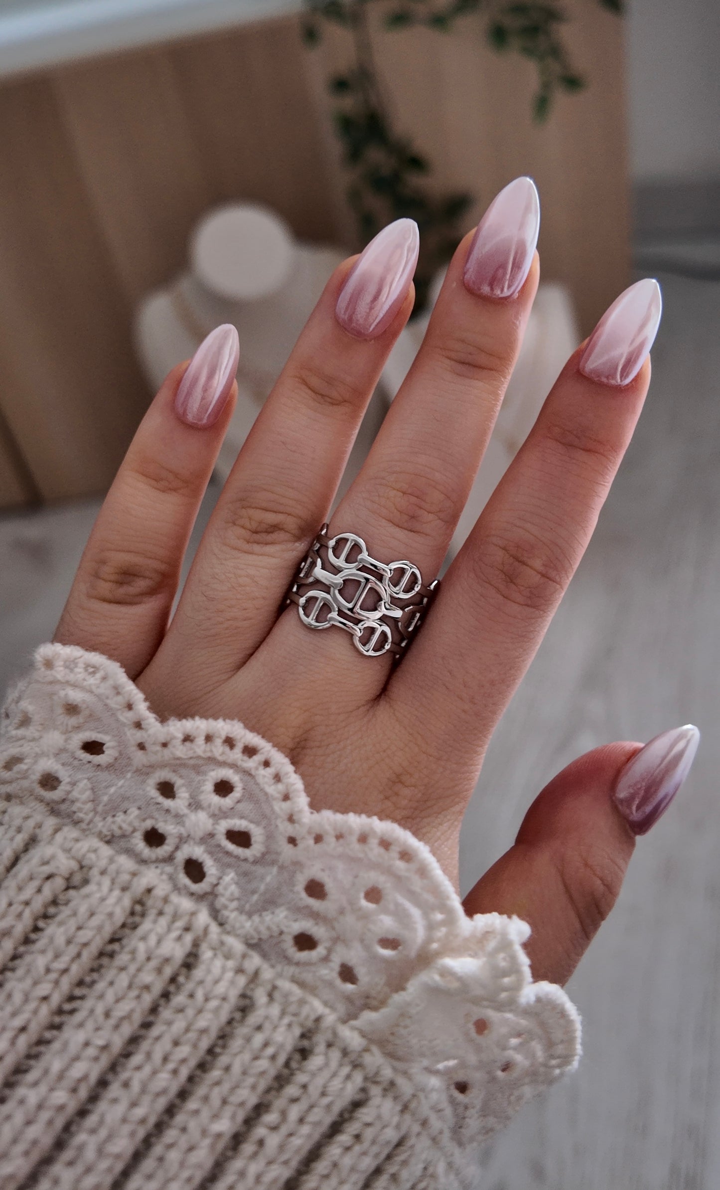 Soreya – bague maille marine