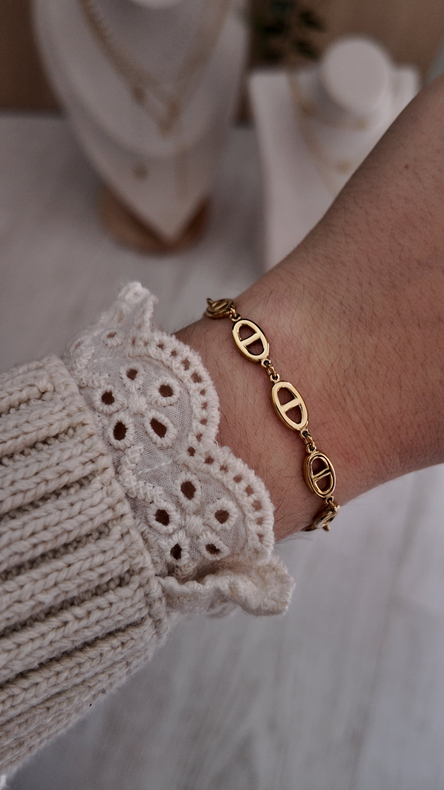 Calysta – bracelet maille marine