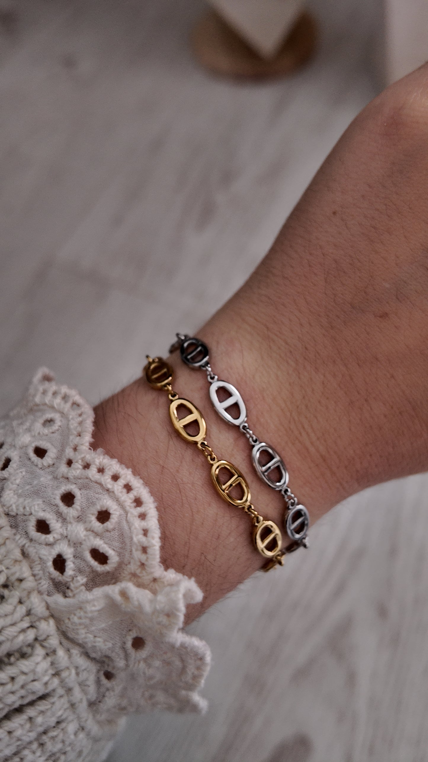 Calysta – bracelet maille marine